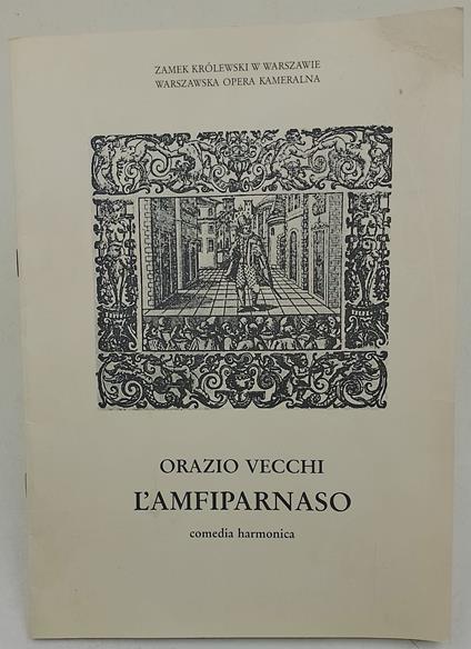 L' Amfiparnaso- comedia harmonica - Orazio Vecchi - copertina