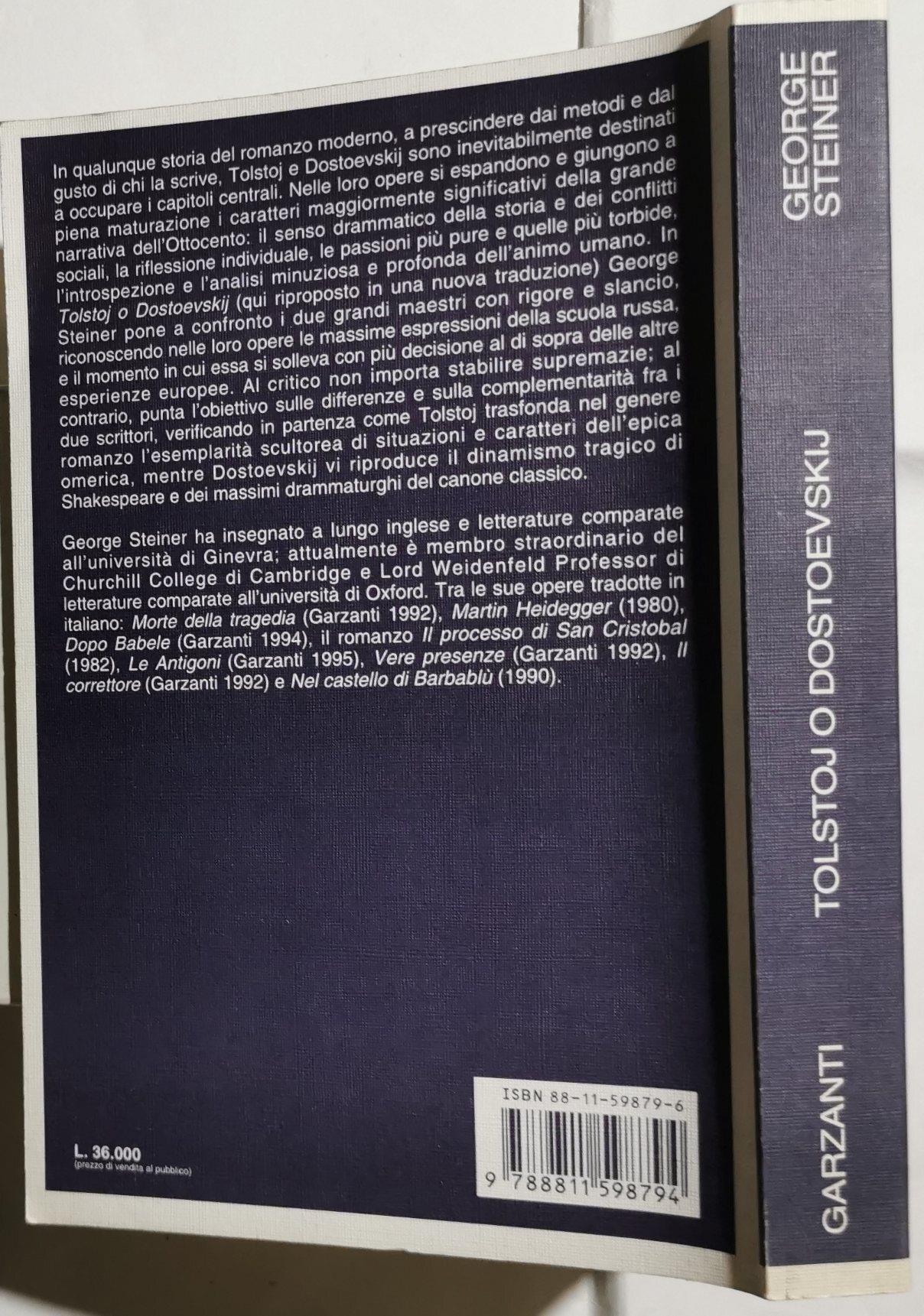 Tolstoj o Dovstoevskij - Il confronto tra la concezione epica e la concezione tragica dell'esistenza