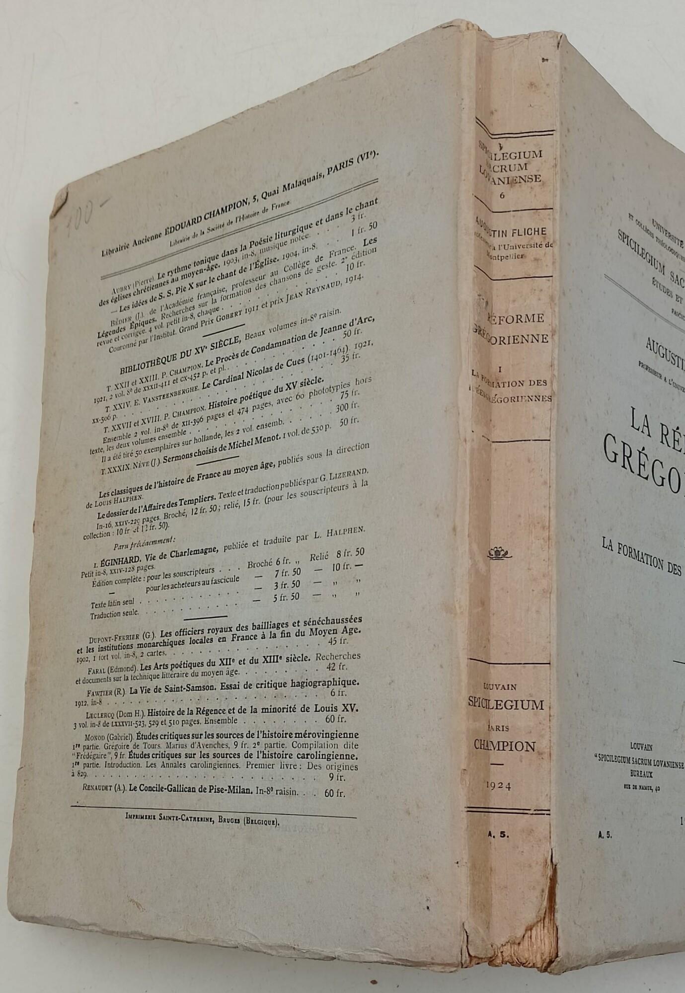 La reforme gregorienne- vol. I La formation des idees gregoriennes