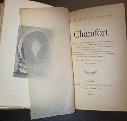 Chamfort collection des plus belles pages - Nicolas de Chamfort - copertina