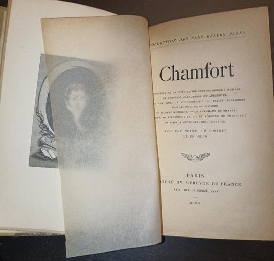 Chamfort collection des plus belles pages - Nicolas de Chamfort - copertina