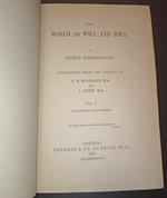 The world as will and idea Vol. I