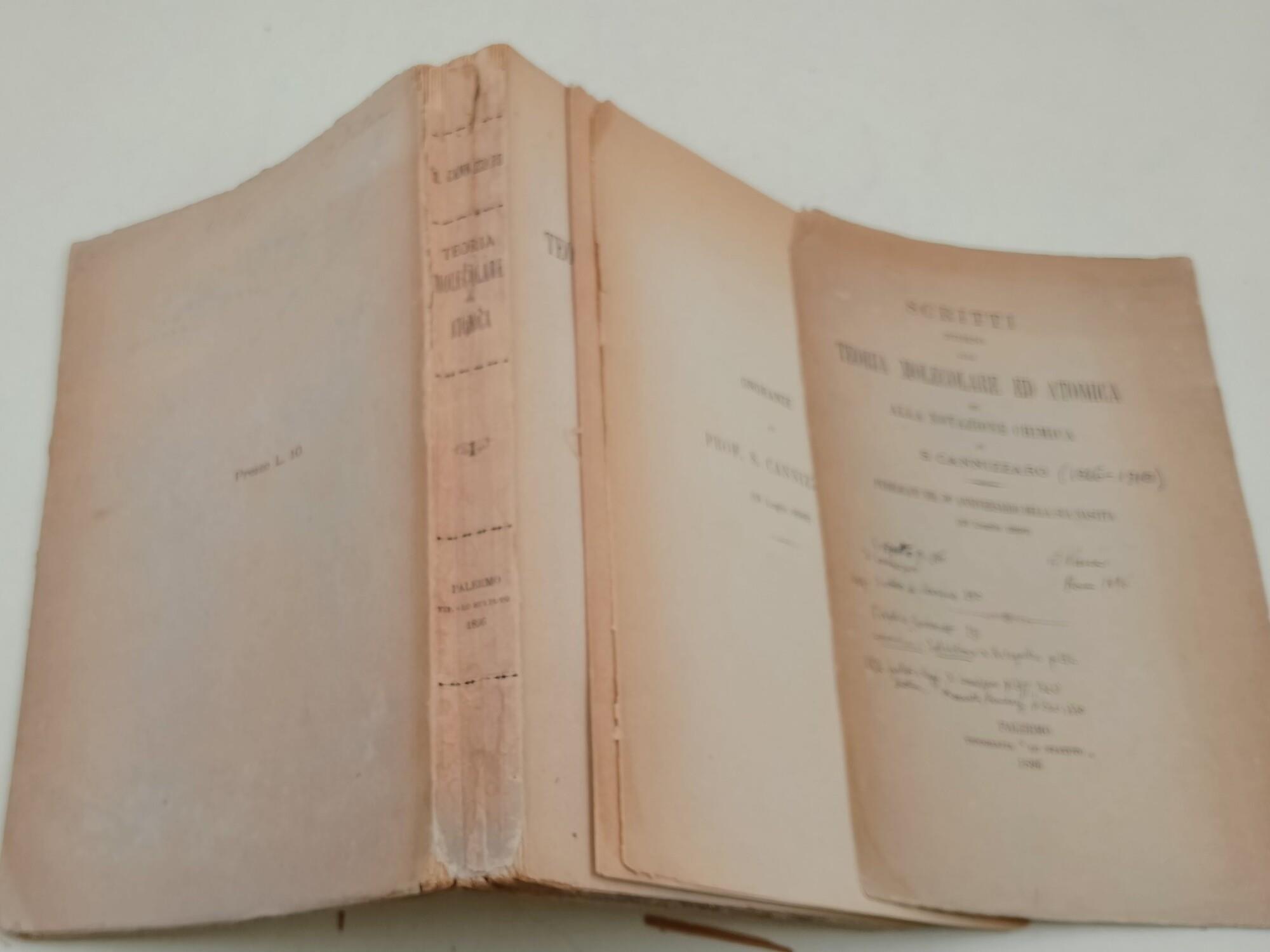 Scritti intorno alla Teoria Mlecolare ed Atomica ed alla notazione chimica di S.Cannizzaro pubblicati del 70' anniversario della sua nascita(13 Luglio 1896)