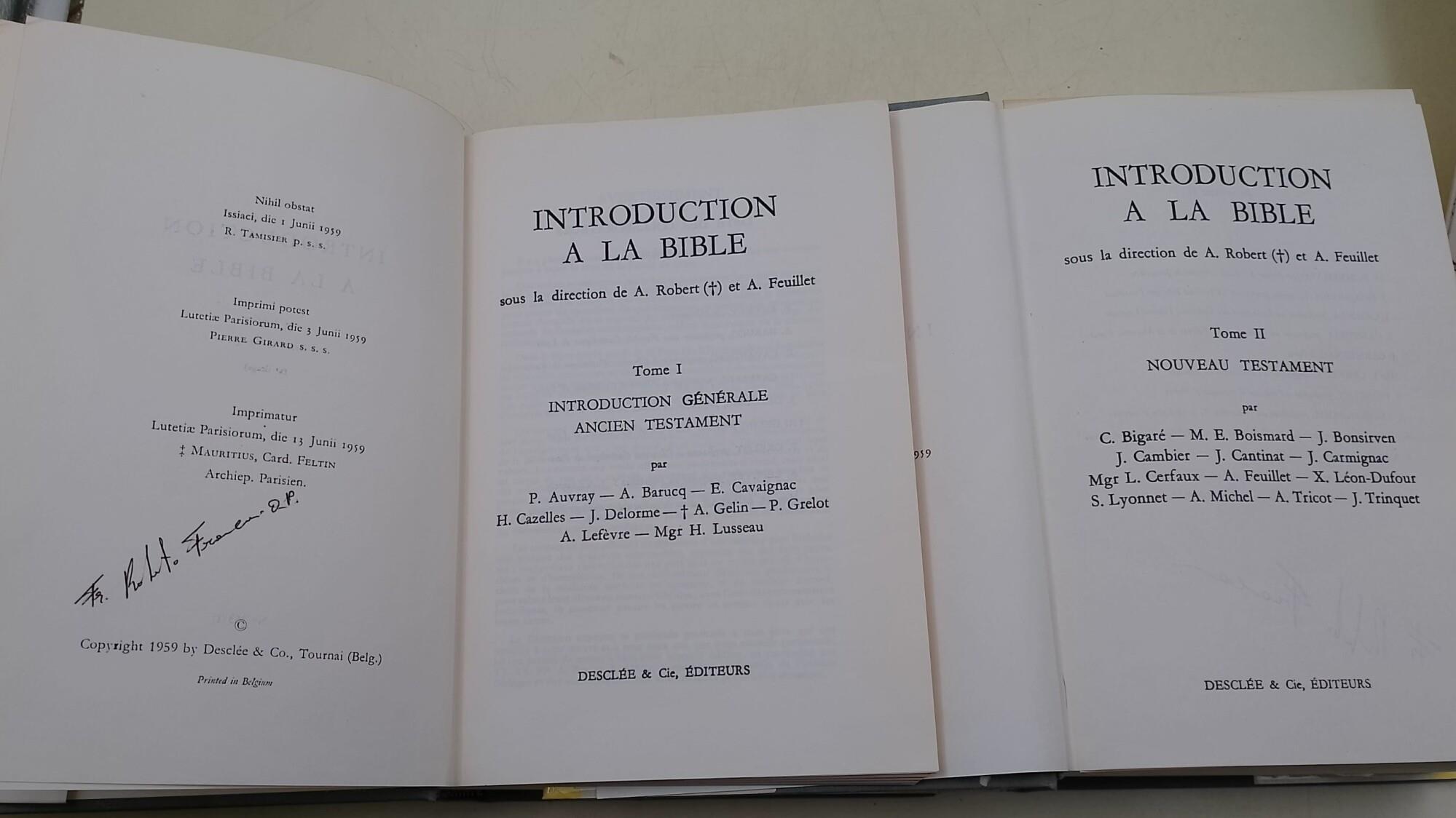 Introduction à la Bible- 2 voll