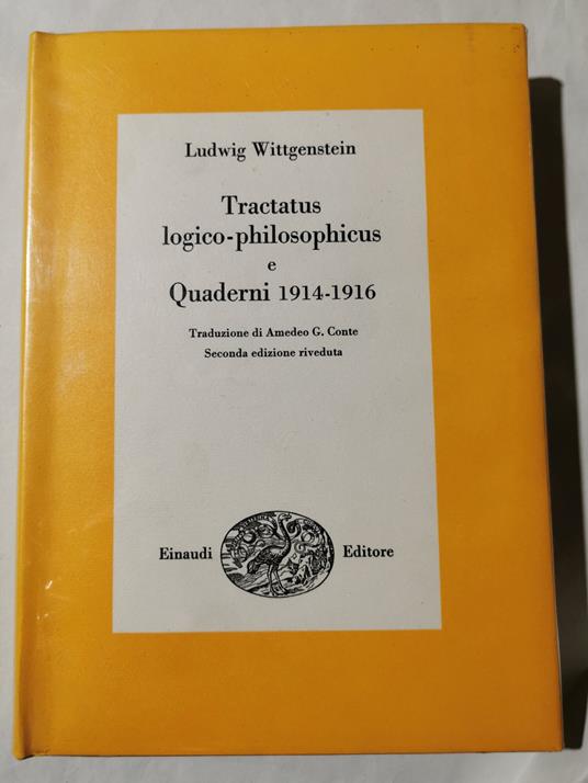 Tractatus logico- philosophicus e Quaderni 1914/1916 - Ludwig Wittgenstein - copertina