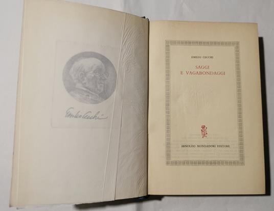 Saggi e vagabondaggi - Emilio Cecchi - copertina