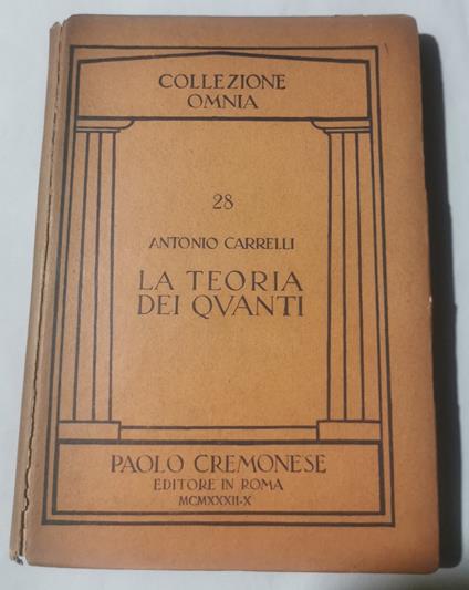 La teoria dei quanti - Antonio Carrelli - copertina