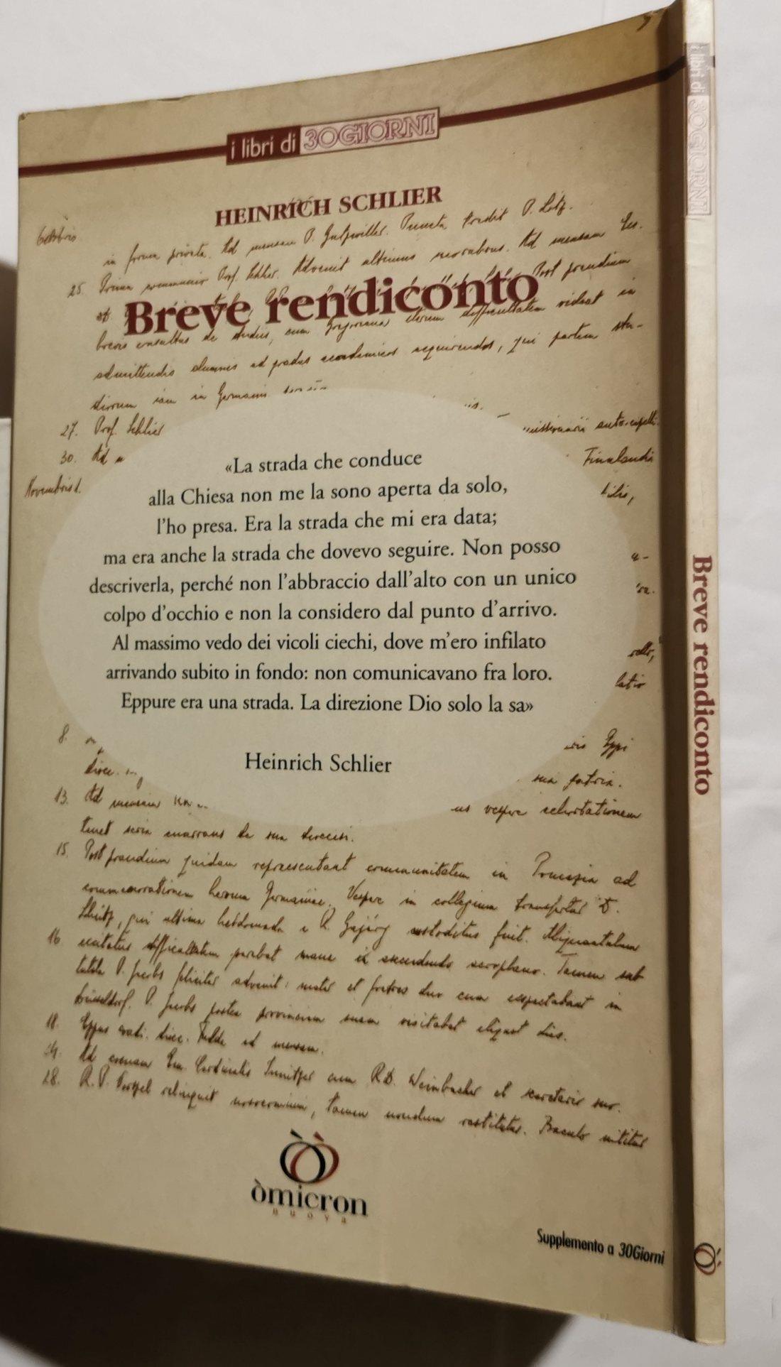Breve rendiconto - Il racconto autobiografico della conversione al cattolicesimo di uno dei piu' grandi esegeti del ventesimo secolo