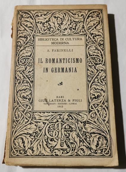 Il romanticismo in Germania - Arturo Farinelli - copertina