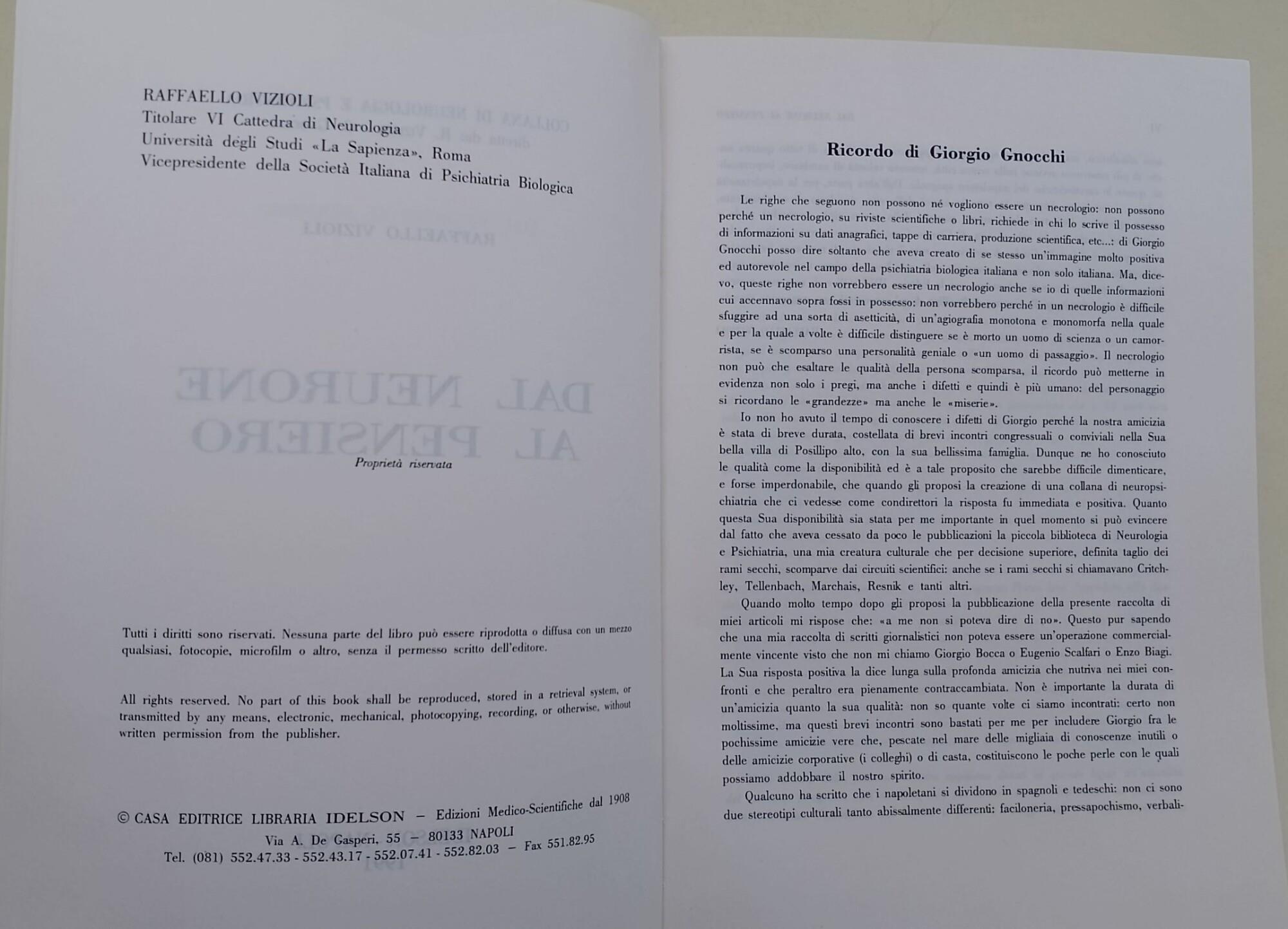 Dal neurone al pensiero