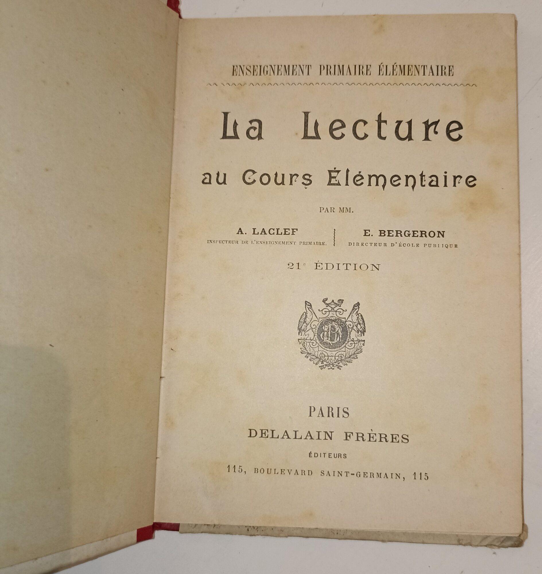 La lecture au cours elementaire