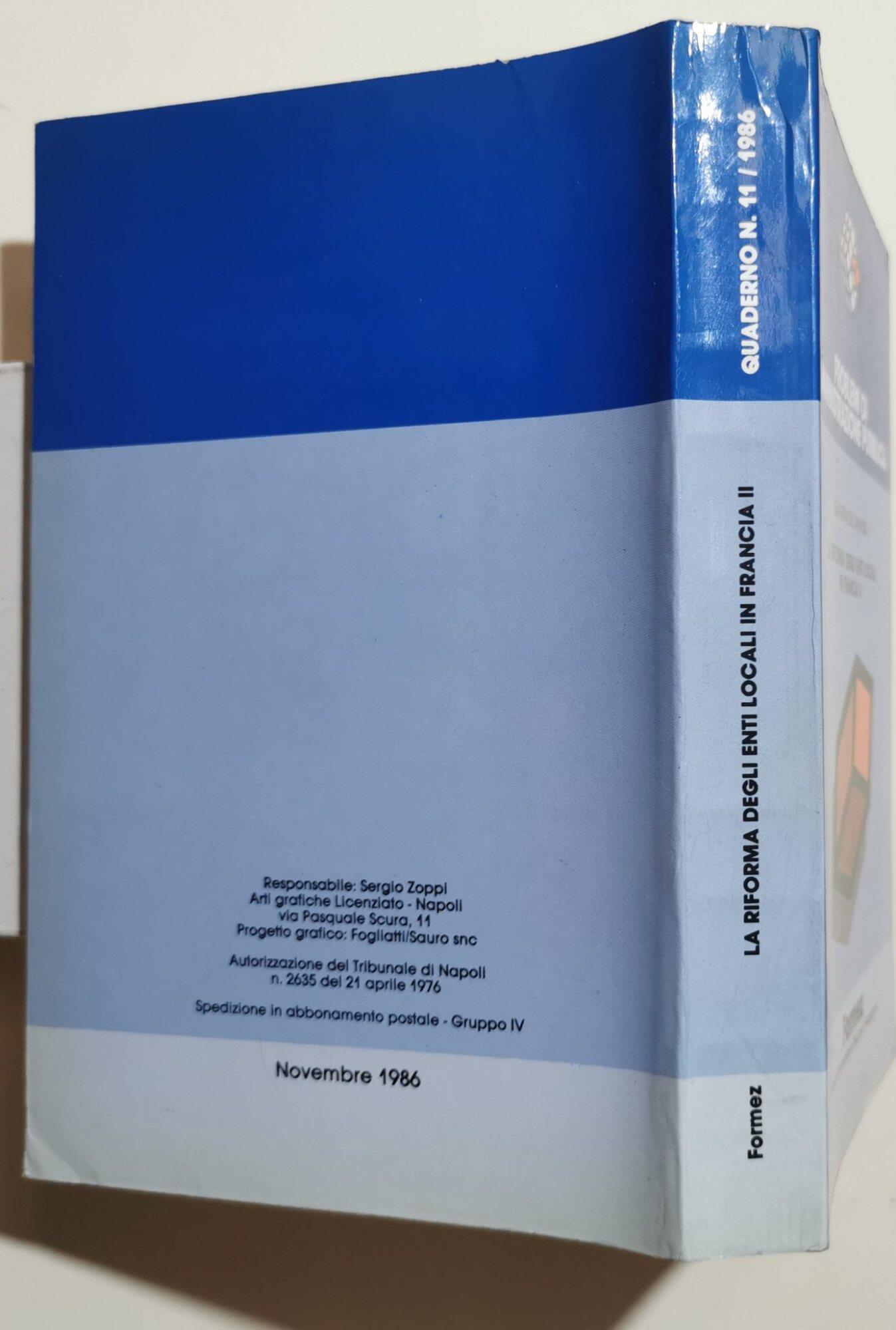 La Riforma degli Enti Locali in Francia II