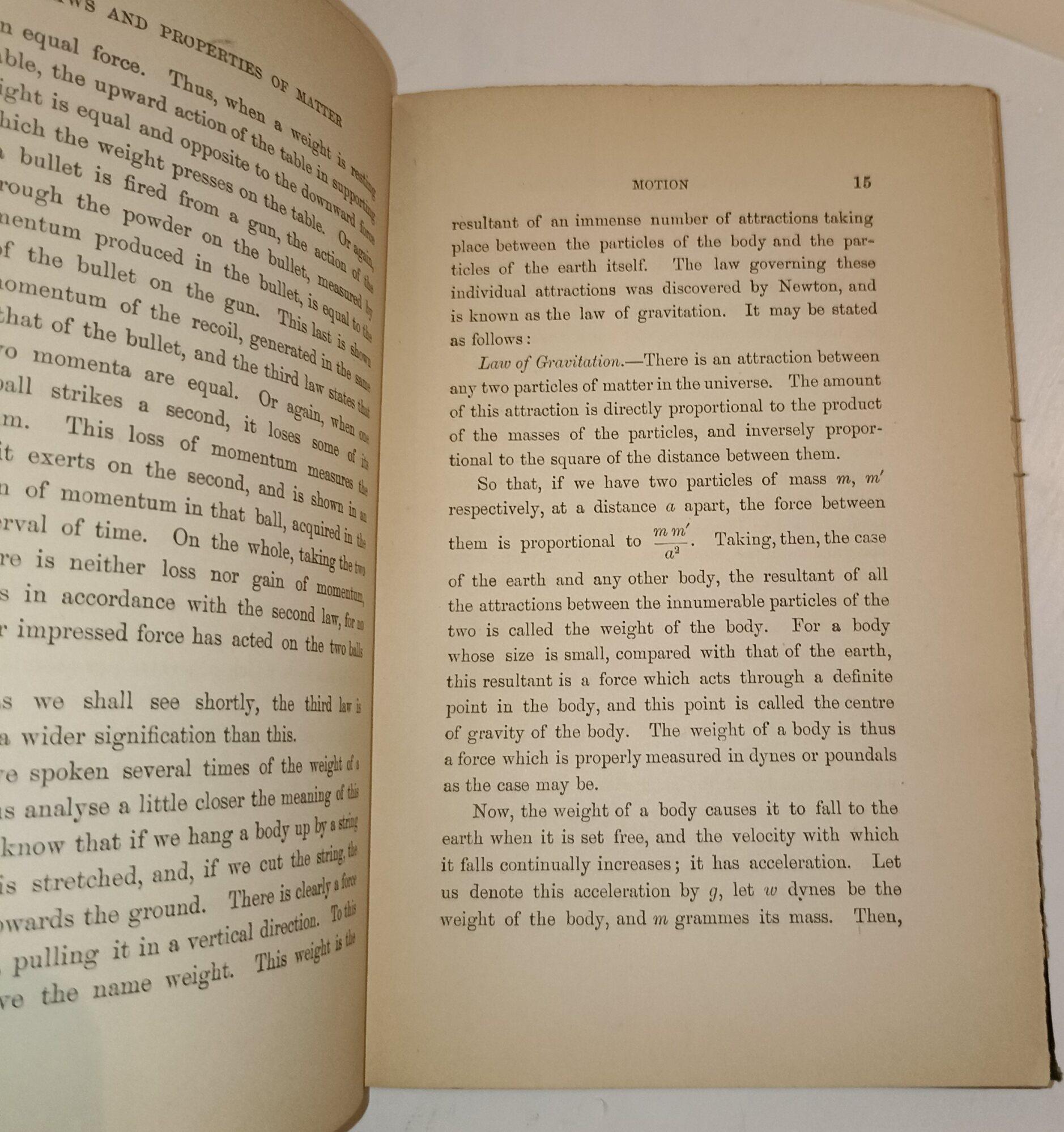 Laws and properties of matter