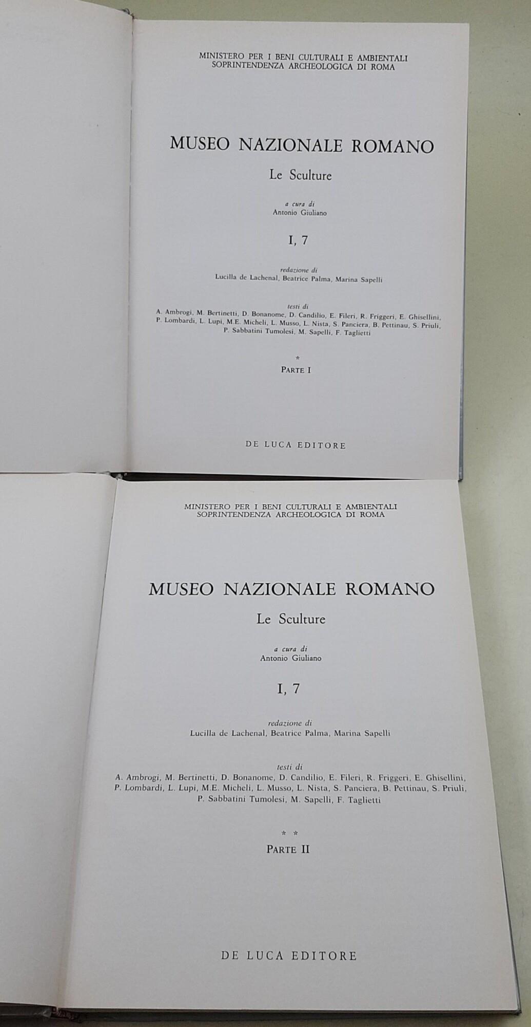 Museo Nazionale Romano-Le Sculture- I, 7- Parte I e II