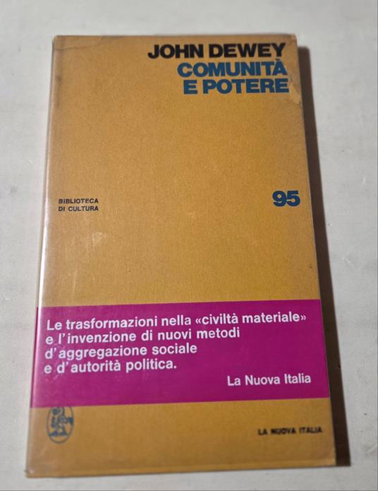 Comunità e potere - John Dewey - copertina