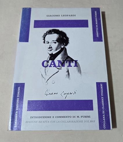 Canti - Giacomo Leopardi - copertina