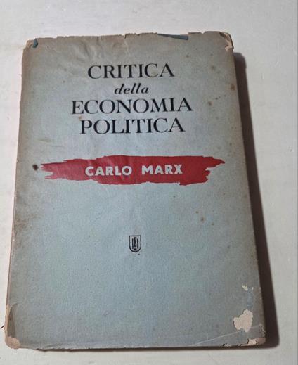 Critica della economia politica - Carlo Mari - copertina