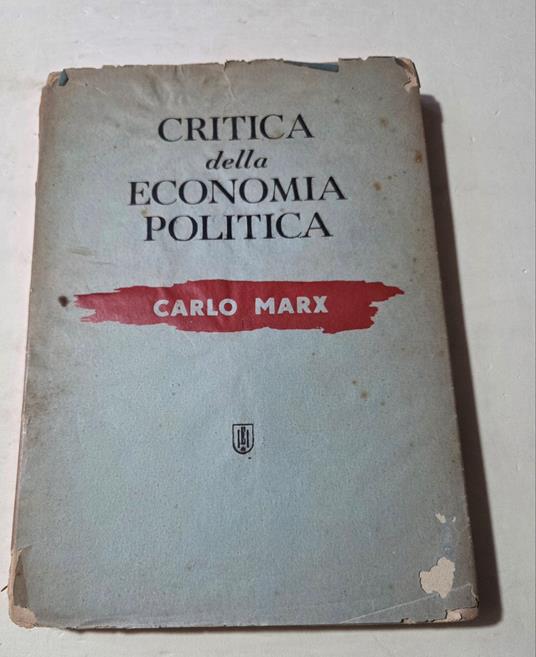 Critica della economia politica - Carlo Mari - copertina