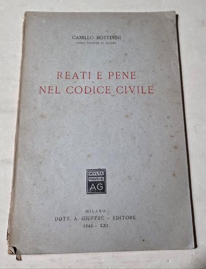 Reati e pene nel Codice Civile - copertina