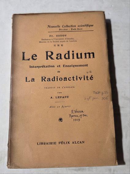 Le Radium - Interpretation et Einsegnament de radioactivite' - copertina