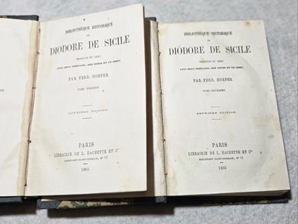 Bibliotheque historique de Diodore de Sicilie - 2 Voll - copertina