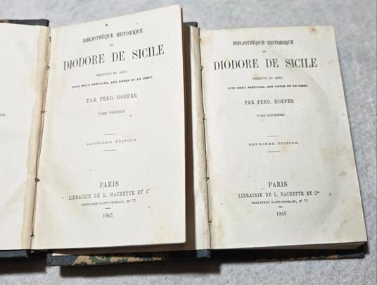Bibliotheque historique de Diodore de Sicilie - 2 Voll - copertina