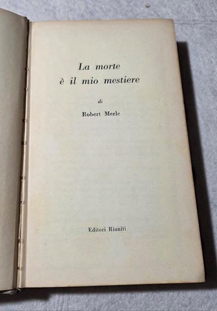 La morte è il mio mestiere - Robert Merle - copertina