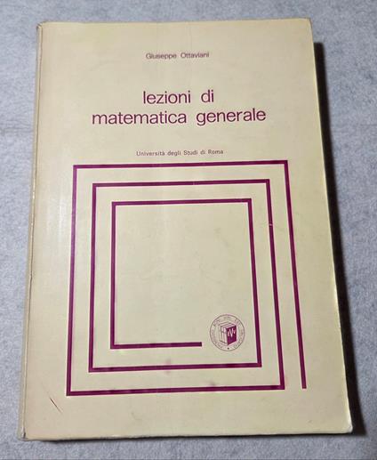 Lezioni di matematica generale - Giuseppe Ottaviani - copertina