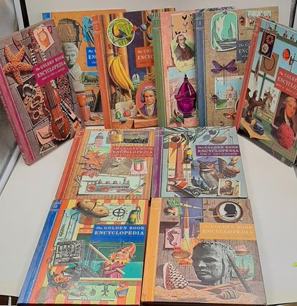 The Golden Book Encyclopedia - 10 Voll. ( voll. n' 1-2-7-8-9-11-12-13-14-16 ) - copertina