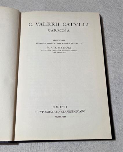 Carmina - G. Valerio Catullo - copertina