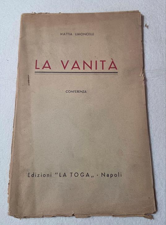 La vanita' - Mattia Limoncelli - copertina