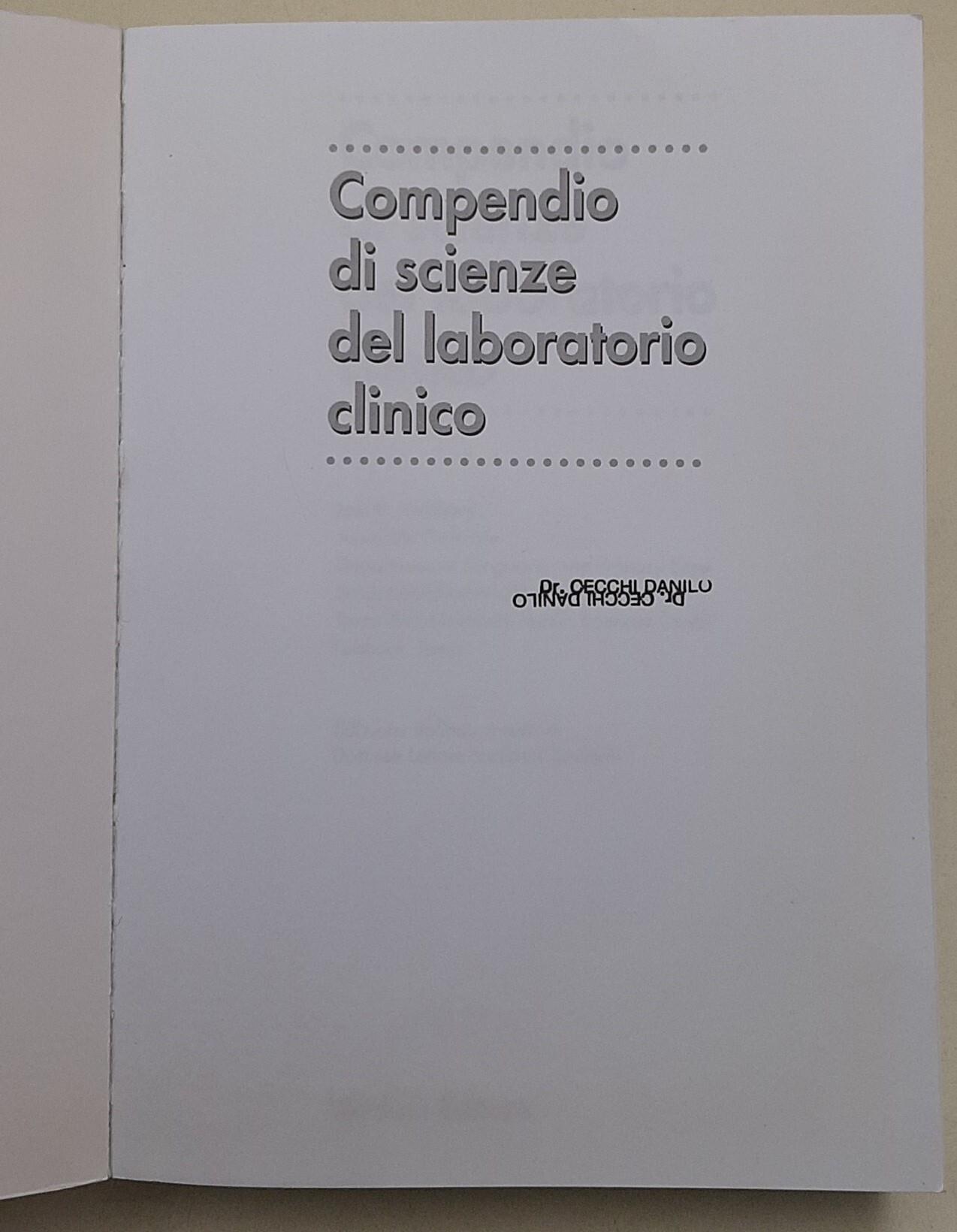 Compendio si scienze del laboratorio clinico