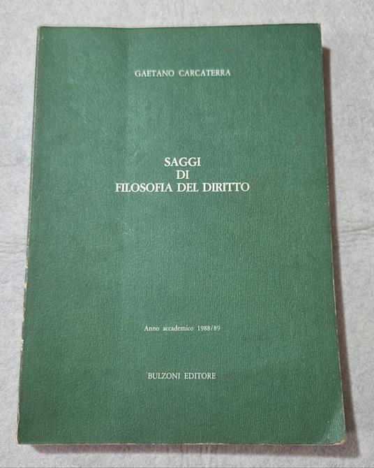Saggi di Filosofia del Diritto - copertina
