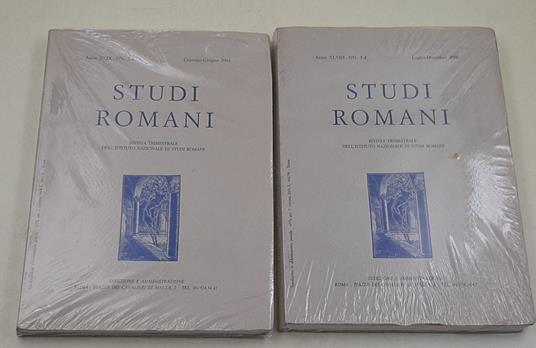 Studi Romani - Anno XLVIII nn. 1-2/3-4 - 2 Voll.- completo 2000 - copertina