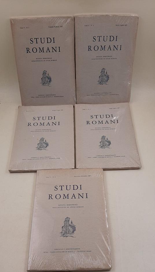Studi Romani - Anno V . nn. 1-2-3-4-6 - 5 Voll.- completo 1957 - copertina