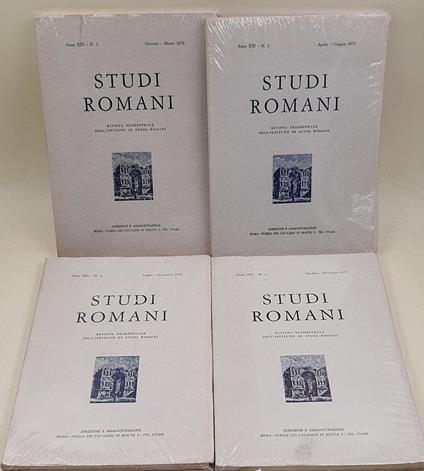 Studi Romani - Anno XXI - nn. 1-2-3-4- 4 Voll - copertina