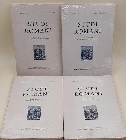 Studi Romani - Anno XXI - nn. 1-2-3-4- 4 Voll - copertina