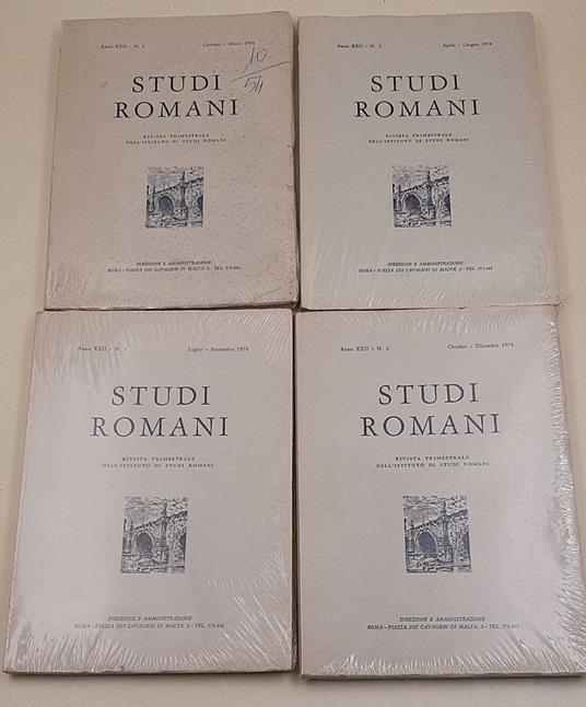 Studi Romani - anno XXII - nn, 1-2-3-4- 4 Voll.- completo 1974 - copertina