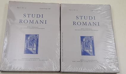Studi Romani - Anno XVIII, n' 2-4 2 Voll - copertina