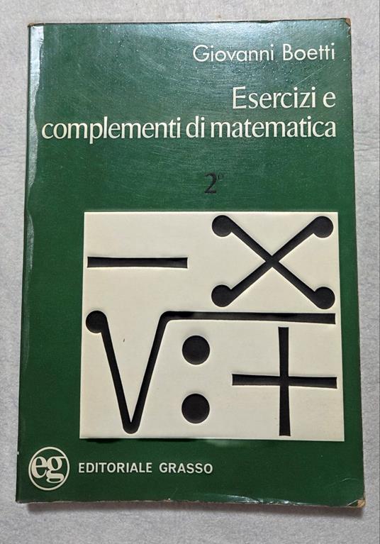 Esercizi e complementi di matematica - 2 - copertina