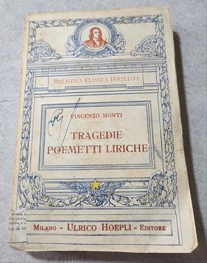 Tragedie poemetti e liriche - copertina
