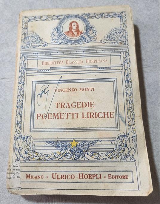Tragedie poemetti e liriche - copertina