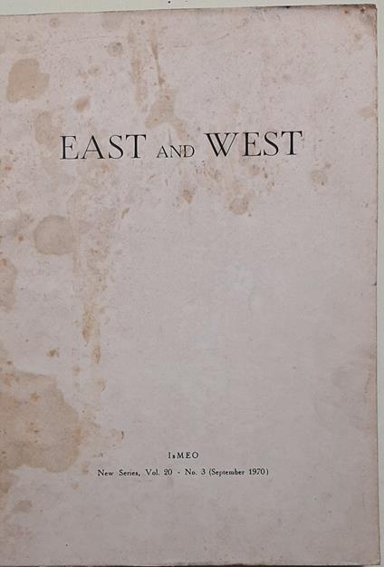 East and West - 20 - copertina