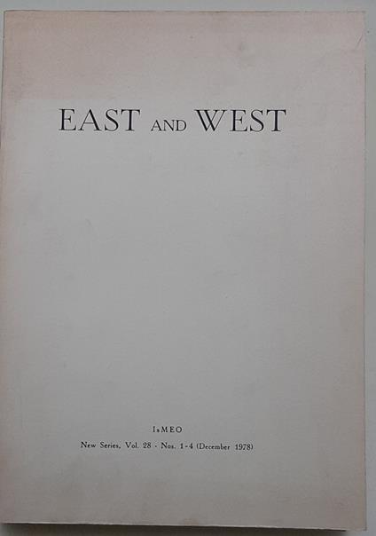 East and West - 28 - copertina