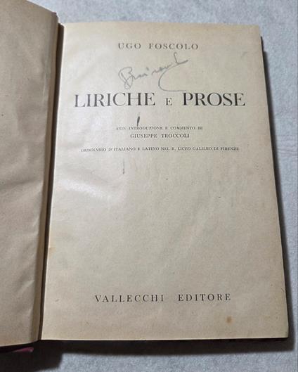 Liriche e prose - copertina