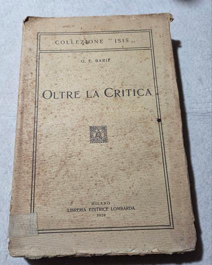 Oltre la critica - copertina