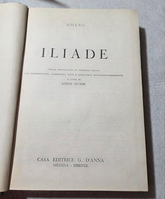 Iliade - copertina
