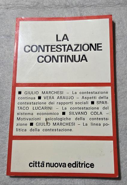 La contestazione continua - copertina
