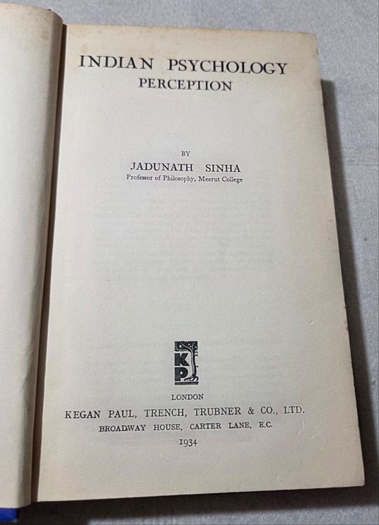 Indian psycology perception - copertina