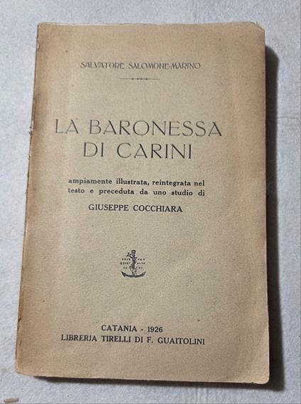 La Baronessa di Carini - copertina